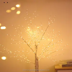 120cm natale decorazione innevata ramo ramoscello bianco caldo led display esterno simulazione spirale albero di betulla luce