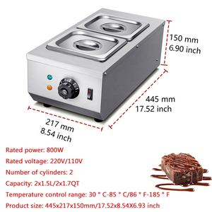 Machine à fondre le fromage au <span class=keywords><strong>chocolat</strong></span> électrique Chauffe-eau commercial double marmite fontaine chaudière plongeant cylindre fondeur chauffe-<span class=keywords><strong>casserole</strong></span> - Product Image 4