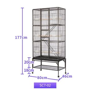 Cage à oiseaux en métal à vente chaude avec plateau en plastique et base en fonte, cage d'élevage multifonctionnelle pour grands perroquets - Product Image 1