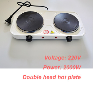 모카포트 더블 스토브 휴대용 전기 2000W 핫플레이트 온도 조절 가능 무화력 가정용 - Product Image 6