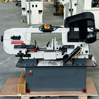 Scie à ruban métallique BS-712N de 7 pouces, utilisation horizontale et verticale, étau pivotant de 0 à 45 degrés, alimentation hydraulique, système de refroidissement