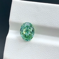 Prix usine IGI HPHT diamant en vrac 2.27ct VVS2 coupe ovale fantaisie Intense bleu vert diamant cultivé en laboratoire