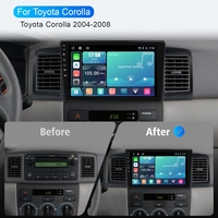 Rhythm 9 Zoll Linux Autoradio mit AHD-Kamera, FM-Radio, EQ-Anpassung, Wireless Carplay und Android Auto für Toyota Corolla 2004-2008