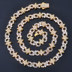 สร้อยคอจี้รูปดาวประดับมอยส์ซาไนต์ เงินแท้ 925  แบบฮิปฮอป  ระดับ VVS  หรูหรา  ผ่านการทดสอบเพชร GRA  เครื่องประดับสำหรับผู้ชายและผู้หญิง - Product Image 1