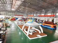 Plateforme flottante gonflable, tapis de station d'accueil de Jet Ski d'île d'eau de natation, matériel DWF à vendre