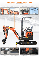 Mini-excavatrice XIAOGANG de 2 tonnes, nouvelle pelle sur chenilles, mini-excavatrice avec moteur EPA, excavatrice compacte à vendre