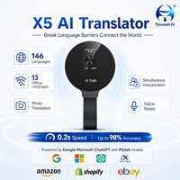 Traducteur de langues portable X5 AI, 146 langues, traduction bidirectionnelle en temps réel, prise en charge hors ligne, Bluetooth 5.3, design fin, Pro, nouveau