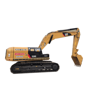 Excavadora de cadenas Caterpillar 320D usada de 20 toneladas con motor Cummins, bomba hidráulica PLC, caja de cambios, 103 HP y capacidad de cucharón de 1m³ en venta - Product Image 1