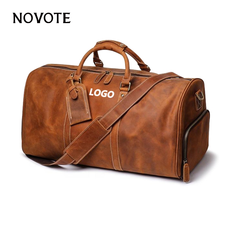 Оптовая продажа от производителя NOVOTE, мужская кожаная дорожная сумка, роскошная Водонепроницаемая легкая дорожная сумка