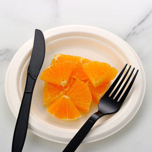 Juego de <span class=keywords><strong>cubiertos</strong></span> <span class=keywords><strong>desechables</strong></span> <span class=keywords><strong>Cubiertos</strong></span> de plástico negro <span class=keywords><strong>desechables</strong></span> de alta resistencia PS Tenedor Cuchillo y cuchara <span class=keywords><strong>Cubiertos</strong></span> - Product Image 3