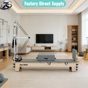 Reformer de Pilates portable haut de gamme et durable avec demi-tourneuse, en bois d'érable de qualité FAS, ressorts allemands, pour studio de luxe et bienfaits pour la santé - Product Image 1