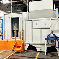 Système de ligne de production de peinture en poudre d'aluminium à commande PLC Aizhou, entraîné par moteur, cabines de pulvérisation, utilisation facile, haute performance