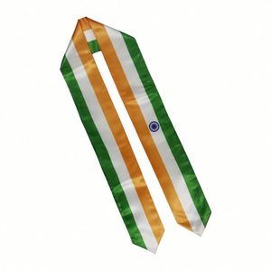 ผ้าพันคอสำเร็จการศึกษาสำหรับผู้ใหญ่ ผลิตจากผ้าซาตินโพลีเอสเตอร์ 100% ของอินเดีย สำหรับการศึกษาต่อต่างประเทศ - Product Image 1