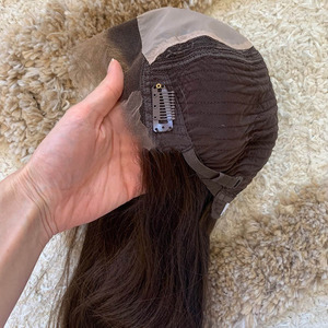 <span class=keywords><strong>Peluca</strong></span> de Cabello Europeo 100% con Base de Encaje, Forro de Seda, HD, Marrón Balayage, Nudo Único, <span class=keywords><strong>Peluca</strong></span> con Frente de Encaje para Mujeres con Pérdida de Cabello - Product Image 6