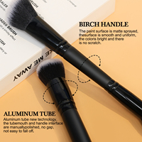 Pinceau de maquillage de luxe Mophira 2026, nouveau design, végétalien, double embout en bois, virole en aluminium, marque privée, haute qualité, vente chaude