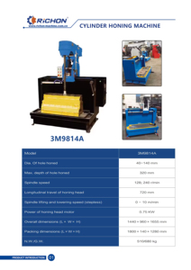 Machine à affûter les cylindres légers 3M9814A pour l'automobile 3M9814A 3M9814A 3M9814A 3M9814A - Product Image 1