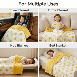 Couverture de voyage portable personnalisée 500 GSM 130*150cm en polaire flanelle luxueuse, chaude pour l'hiver, pour siège de voiture, voyage d'enfants, jeté de voyage - Product Image 3