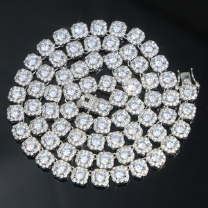 Cz 5A Cubic Zirconia Cluster para cadena de tenis para hombres Iced Out Bling collar pulsera conjunto para boda o regalo - Product Image 6