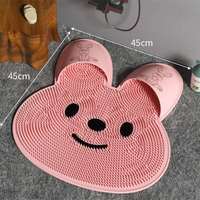 Tapis de bain antidérapant en silicone en forme de pied de lapin pour douche, massage du dos, élimination des peaux mortes, lavage des pieds