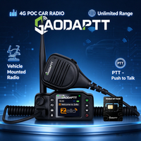 Radio talkie-walkie 4G PoC GaodaPTT, système Android, plateforme Zello, GPS, WIFI, portée mondiale, LTE, radio mobile pour voiture avec carte SIM