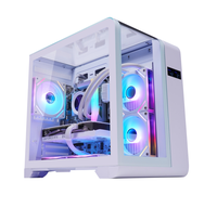 AntarcChill Wholesale Desktop Gaming Computer Case Display Screen Micro ATX Transparent Tempered Glass PC Case Cabinet