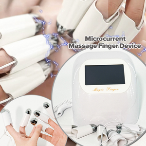 Instrument de beauté des doigts dorés Version de mise à niveau du <span class=keywords><strong>masque</strong></span> facial intelligent AI Machine de massage raffermissante à micro courant B - Product Image 1