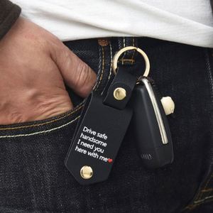 Modern Durable <b>Leather</b> Photo <b>Keychain</b>, Pictures Album <b>Keychain</b>, Laser Engraving, <b>Leather</b> Keyring DIY Gifts, Blue Factory - Product Image 3