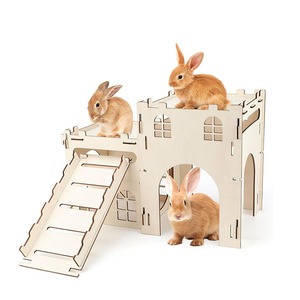 Casetta per Conigli in <span class=keywords><strong>Legno</strong></span>, Castello per Conigli, Cuccia e Rifugio per Conigli, Fortezza Resistente, Produzione <span class=keywords><strong>di</strong></span> Fabbrica - Product Image 3