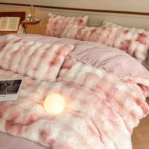 Direct Sale 4 PCS Modern <strong>Fluffy</strong> Velvet Duvet <strong>Bedding</strong> Set Quality Comforter for <strong>Double</strong> Thicken Winter <strong>Bedding</strong> - Product Image 6