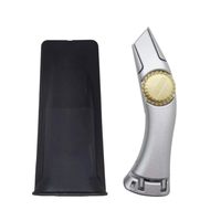 Couteau de toiture durable avec étui, lame fixe, couteau de coupe, couteaux utilitaires en alliage d'aluminium, personnalisable en usine