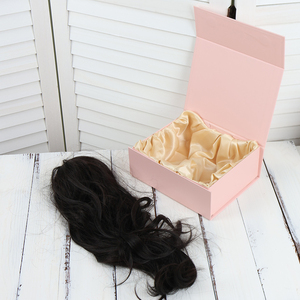 Custom Pink Wig <b>Box</b> with UV Coating Glossy Lamination Varnishing for <b>Shipping</b> Perfume Candle Gifts Magnet Shape - Product Image 1