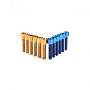Tornillo de Cabeza Hexagonal de Acero Inoxidable Anodizado Azul, Certificado ISO 9001, Componentes Automotrices y Electrónicos - Product Image 3