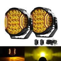 Nouveauté 2026 Phares de travail longue portée 9 pouces, faisceau Amber DRL 270 Angel, 12V 24V, pour tout-terrain, camions, 4x4, Jeep, UTV et semi-remorques