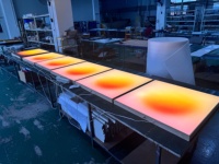 Sumrise Sunset Living Room LUZ Bingkai Poster Kotak Lampu LED yang Dapat Diredupkan, Terbuat dari Paduan Aluminium, Cetak UV Ramah Lingkungan, Poster Mudah Dipasang