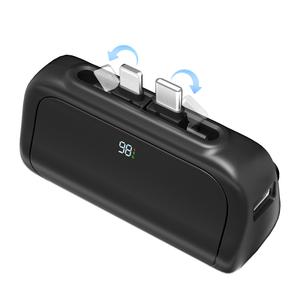 Kép cổng 5000mAh nhanh sạc vòng chìa khóa kích thước nhỏ hiệu suất cao Capsule ngân hàng điện - Product Image 3