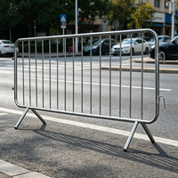 Panneau de clôture métallique temporaire galvanisé avec finition thermolaquée, hauteur personnalisable, mobile pour chantier, événement, sécurité des foules