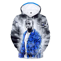 Sweat à capuche pour homme imprimé étoile de rappeur hip-hop, impression 3D, mode masculine, Harajuku, pull à capuche drôle surdimensionné, sweat-shirt