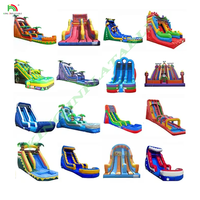 Fête personnalisée pour adultes et enfants en plein air toboggan gonflable toboggan gonflable avec piscine