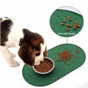 Wholesale Waterproof and Non-Slip Silicone Pet Bowl <b>Mat</b> Pet Silicon Food <b>Mat</b> with Travel Feature Dog and <b>Cat</b> Placemat - Product Image 1