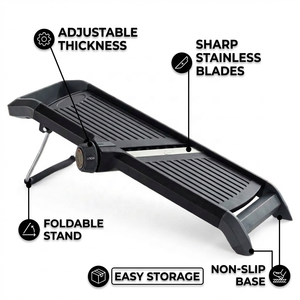 LOVFE Juego de Regalo Personalizado para Cocina, Cortador de Verduras Multifuncional Manual de Acero Inoxidable, Rebanador de Frutas, Mandolina - Product Image 2