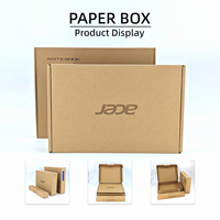 Ensemble de boîtes d'expédition en carton ondulé kraft imprimées sur mesure pour l'expédition et l'emballage de portables et d'électroniques, vente en gros