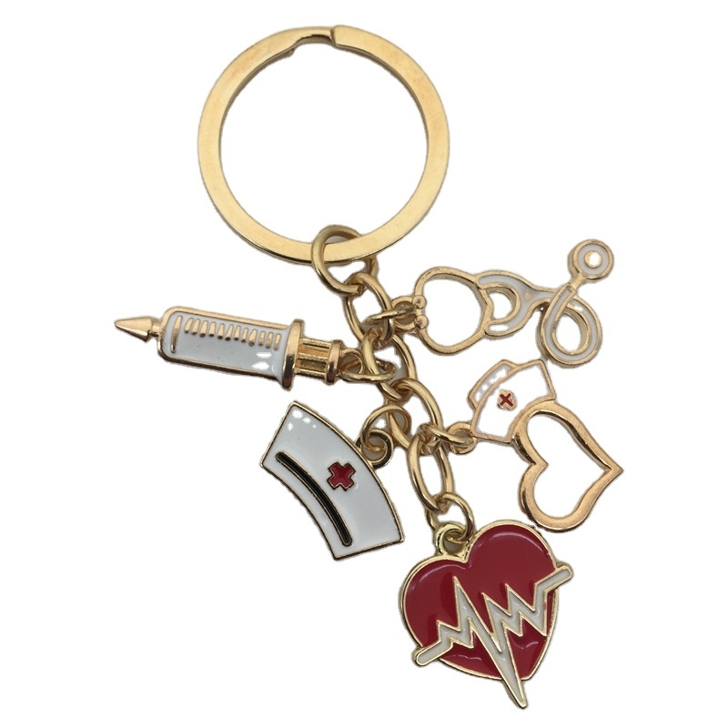 Porte-clés Pour Infirmière/soignant - Acier Inoxydable, Dimensions 6x5 Cm - Neuf Avec étiquettes