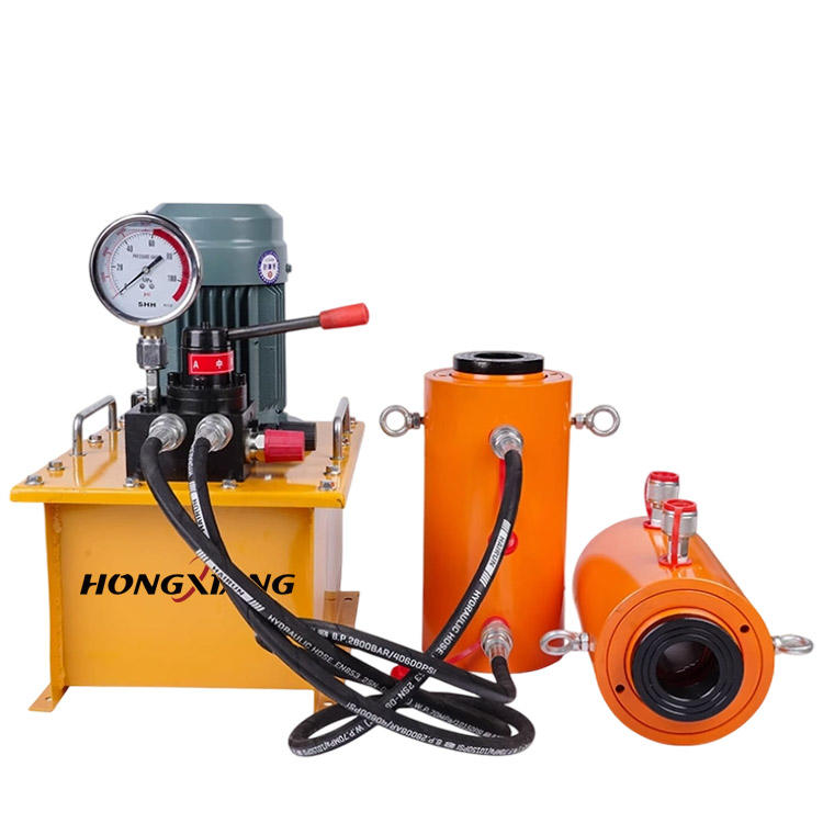Sturdy Large Tonnage Double Acting Hollow Piston Hydraulic Jack RRH-603 ...