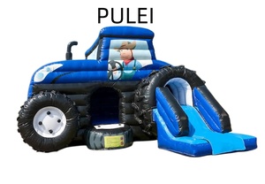 Château gonflable 3D stéréoscopique Tracteur Bleu, Design Attrayant, Plusieurs Modes de Jeu, Trampoline Commercial de Qualité Supérieure - Product Image 3