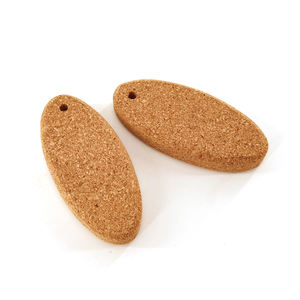 Llaveros de madera de corcho, llavero de Metal con logotipo personalizado, llavero de madera respetuoso con el medio ambiente - Product Image 4