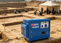 Groupe électrogène diesel portable super silencieux 5 kW à démarrage électrique YC5GFS/YCGFS-3 Moteur Yuchai 230 V Refroidi par air 1800 tr/min 50/60 Hz 5 A 91 %