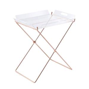 DB <b>Clear</b> Copper Tray <b>Table</b> with Removable Tray for Living Room Furniture - Product Image 2