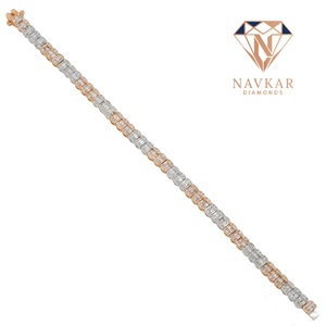 Hip Hop Style Moissanite Diamond Tennis Bracelet with Iced Out Cuban Link Stainless Steel Bracelet for Women and <b>Men</b> - Product Image 4