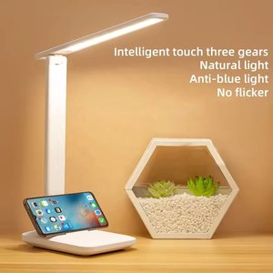 10W điều khiển cảm ứng mắt-chăm sóc linh hoạt ABS bàn đèn hiện đại không dây <span class=keywords><strong>LED</strong></span> bảng ánh sáng cho nghiên cứu đọc sách trắng bóng râm cho văn phòng sử dụng - Product Image 6