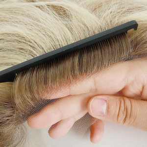 วิกผมหน้าผากลูกไม้สวิสแบบเส้นผมแท้คุณภาพสูงจากจีน รุ่นใหม่ปี 2026  ผสมสีบลอนด์  ดูเป็นธรรมชาติ  พร้อมรากผมที่ดูเหมือนจริง - Product Image 3